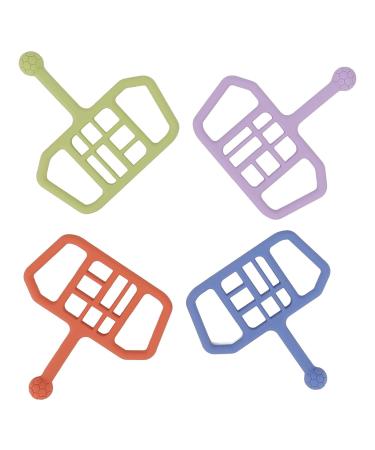 4pcs Silicone Baby Teether Toy - Football Grid Pattern Chew Tool for Infants & Kids - Safe Dental Relief - Buy Online on GoSupps.com