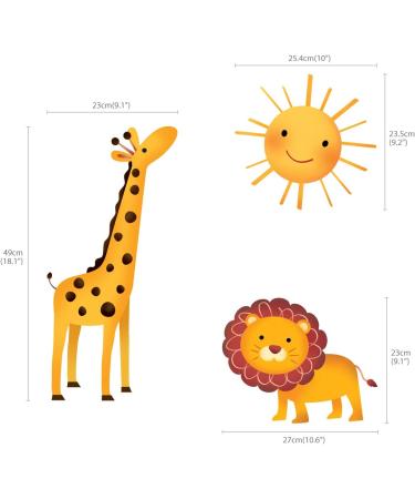 DECOWALL Monkey Tree Growth Chart Wall Decals - Jungle Animals Height Chart Stickers for Kids Room Nursery Decor - Buy Online on GoSupps.com