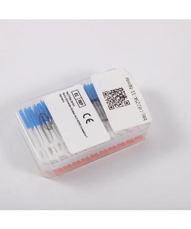 200 Interdental Brushes - Silicone Dental Brushes with Box | Portable Dual-House Floss Sticks for Effective Tooth Cleaning - Green Orange Blue - Buy Online on GoSupps.com