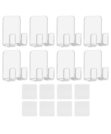 TeamSky Razor Holder 8 Pack Self Adhesive Razor Holder Multifunctional Wall Adhesive Hook For Cloth Hat Cooking Tool