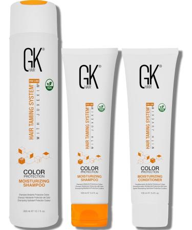 GK Hair Shampooing hydratant 300 ml avec paquet de 100 ml de shampooing et revitalisant hydratant sans sulfate ni parab ne pour cheveux color s gras secs ab m s