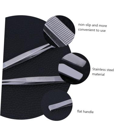 Shop Housoutil 3-Part Stainless Steel Tweezers Set - Professional Eyelash Tools for Extensions Makeup & Coin Stamping - 11cm Silver - Buy Online on GoSupps.com