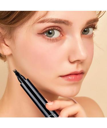 Magic Eyebrow Pencil 2024 Upgraded Eyebrow Contouring Pen Waterproof Microblading Eyebrow Pencil Contouring Pen 4 Tipped Precise Brow Pen for Natural Eyebrow Makeup (2# Dark brown) - Buy Online on GoSupps.com