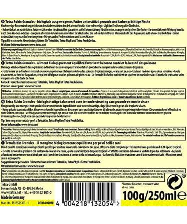 Tetra Rubin Granules - Natural Color Amplifier for Mid-Water Fish | 250 ml Can | Ideal Aquarium Food - Buy Online on GoSupps.com