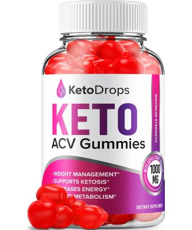 Keto Drops ACV Gummies - Advanced Formula Drops Keto Plus ACV Apple Cider Vinegar ACV Dietary Supplement Men Women (60 Gummies) 60 Count (Pack of 1)