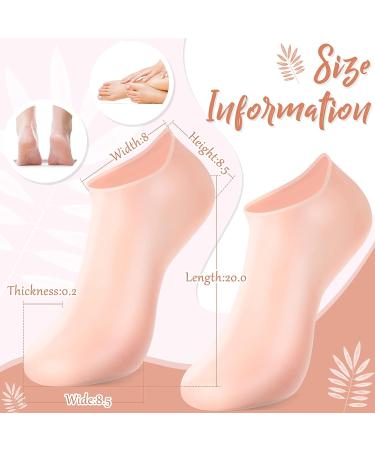 4 Pairs Moisturizing Silicone Gel Gloves & Socks Set for Dry Skin - Spa Treatment for Cracked Hands & Feet | Medium Size - Buy Online on GoSupps.com