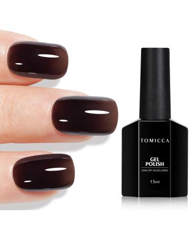 TOMICCA Gelee UV Nagellack 15ml Tansparent Gel-Nagellack UV LED Soak Off Manicure Gelee Gel Lacquer Varnish 15ml -Schwarz