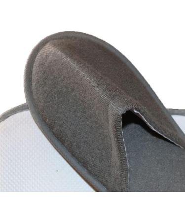 Uni-Wert 10 Pairs Disposable Hotel & Spa Slippers | Unisex Terry Cloth EU Size 37-44 Grey - Perfect for Travel & Hospitality - Buy Online on GoSupps.com