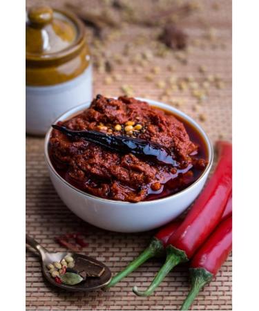 Priya Red Chilli Pickle | Traditional Pickle | Indian Origin | Delicious with Poppadums | Spicy & Sour | 300G (Pack of 2) - Buy Online on GoSupps.com