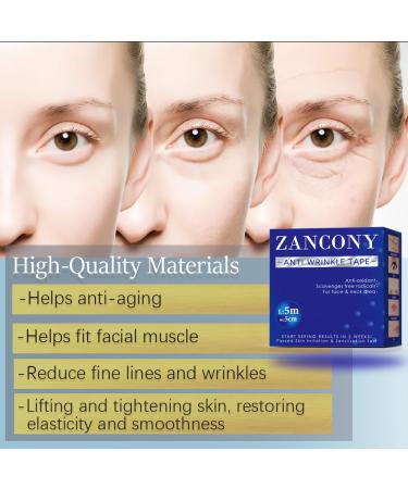 Anti-Wrinkle Tape for Face & Neck - Myofascial Lift Tape - Smooth Wrinkles on Forehead Nasolabial Folds Crow's Feet - 2 Rolls (2.5CM) - Best for All Skin Types - Buy Online on GoSupps.com