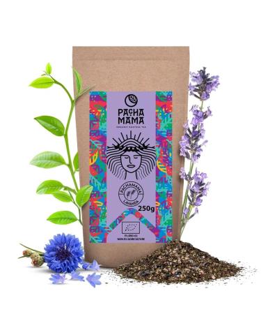 Guayusa Pachamama Lavanda 0 25kg | Ilex Guayusa biologique d Equateur | Caf ine naturelle | L ajout de lavande | Apparent la yerba mat | Saveur d licate | Alternative au caf | 250g