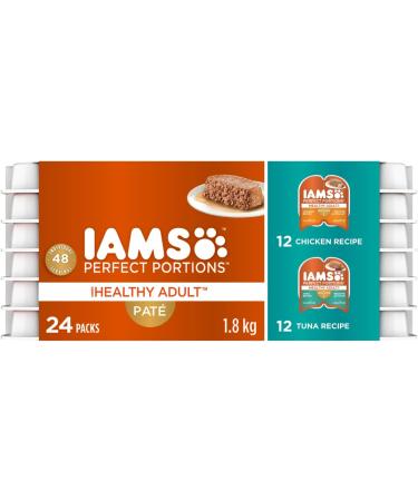 IAMS Proactive Health Dry Cat Food Adult - Indoor Weight & Hairball Care - Chicken & Turkey 7.26kg & Perfect Portions Wet Cat Food Adult Grain Free - Chicken and Tuna Pat Variety Pack 75g (24 Pack) 7.26 kg (Pack of 1) Dry Cat Food + PET_FOOD 350116 - Buy Online on GoSupps.com