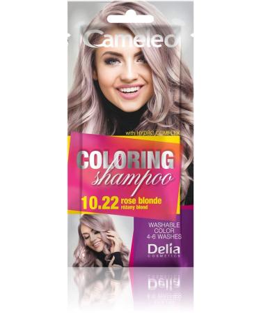 Delia Cosmetics Cameleo - Tinted shampoo - Pink blonde - Quick and easy colour refresh - No ammonia or oxidants - Shampoo in bag - 40 ml