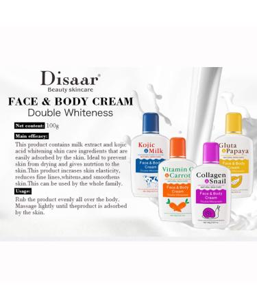 Moisturizing Face & Body Cream with Gluta & Papaya - Hydrating Skincare for All Skin Types | Shop Internationally - Buy Online on GoSupps.com