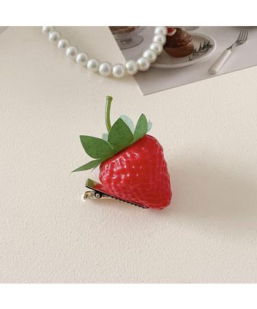 4pcs/set Cute Strawberry Hairpins Resin Headwear Hair Accessories Fruit Hair Clips Sweet Hair Barrettes Headdress Jewelry - Buy Online on GoSupps.com
