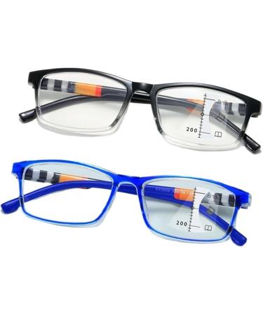 Buy Iynwbjts Fashionable Progressive Multifocus Reading Glasses - Anti-Blue Light Purple Frame +3.00 for Medium & Older Readers - Buy Online on GoSupps.com
