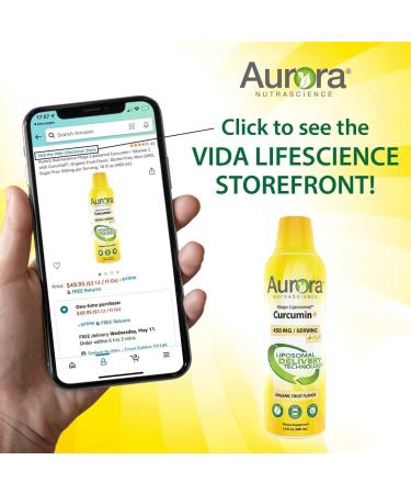 Aurora Nutrascience Mega-Liposomal Curcumin+ 600 mg - Organic Fruit Flavor - 16 fl oz - Buy Online on GoSupps.com
