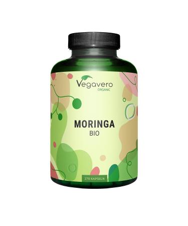 ORGANIC Moringa 1800 mg | 270 Vegan Capsules | SUPERFOOD: Multivitamins and Natural Minerals | Antioxidant + Energy | NO ADDITIVES | Vegavero