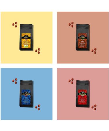 KIRIBIRI Coffee beans 100% Arabica Monorigine Tasting Brazil Colombia Costa Rica Ethiopia Kenya Peru and Honduras Organic Guatemala (8x100g) - Buy Online on GoSupps.com