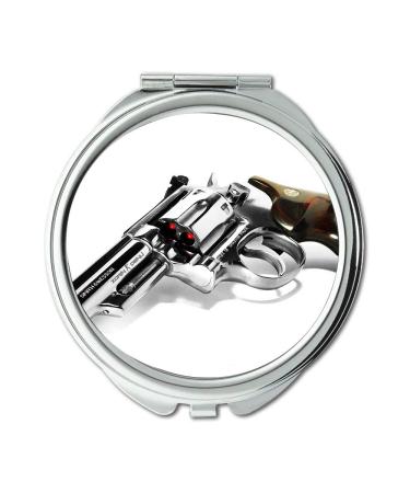 Mirror makeup mirror gun auction Round Mirror all gun pocket mirror portable mirror