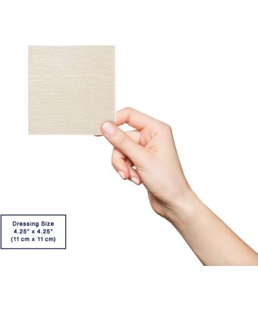 MedHeal Silver Calcium Alginate Ag Dressing 4.25x4.25 - 5 Dressings/Box, Antibacterial & Highly Absorbent - Buy Online on GoSupps.com