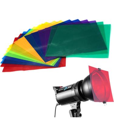 Coloured Overlays Transparent Colour Film Plastic Films - 20 x 20 cm - Pack of 8