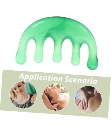 SHERCHPRY 2pi ces Peigne de Massage Gua Sha Outil de Gratte-cheveux Manuel Peigne Dents Larges pour Cheveux Boucl s Fait Main pour Salon de Coiffure Vert - Buy Online on GoSupps.com