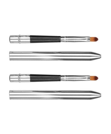 Lip Gloss Brush Compact Small Lip Brush Retractable Retractable Sealing Style Aluminium Material for Home for Beauty Salon