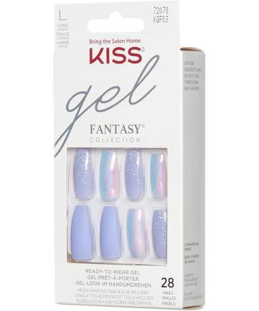 KISS Glam Fantasy Collection Parasol Special FX Gel Nails Includes 28 False Nails Nail Glue Nail File and Manicure Stick - Buy Online on GoSupps.com