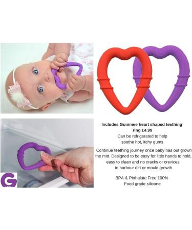 Gummee Glove Baby Teething Mitten - Detachable Toy - Premium Teething Glove for Babies 3-6 Months, Turquoise - Buy Online on GoSupps.com