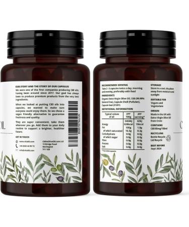 VITA60 C60 Olive Oil Capsules - 90 Vegan Friendly | Organic Extra Virgin Oil | Anti-inflammatory & Antioxidant | Leak Proof Capsule - Buy Online on GoSupps.com
