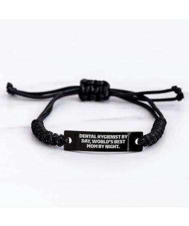 Dental Hygienist Gifts from Mom Dental Hygienist By Day World's Best Mom By Night. Adjustable Rope Bracelet - Buy Online on GoSupps.com