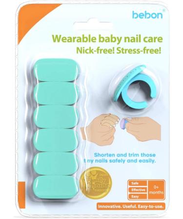 Wearable Baby Nail File Set with Ring | Gentle Nail Care for Newborns | 18 Snap-Off Disposable Files | New Baby Essentials - Buy Online on GoSupps.com