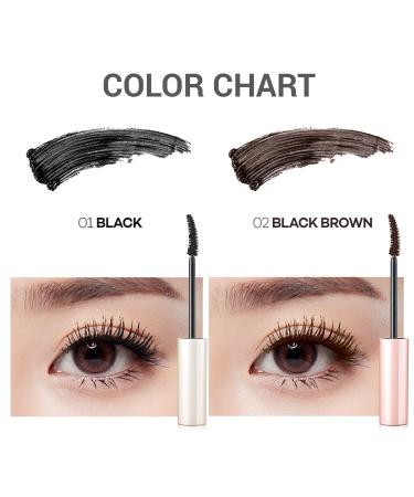 GIVERNY Milchak Fixing Mascara - Fiber Mascara for Dramatic Long Lashes | Waterproof & Smudge Proof Formula | 0.24 fl.oz. (Black brown) - Buy Online on GoSupps.com