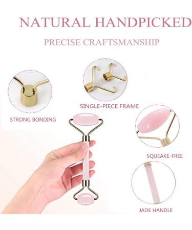 Jade Rollers Jade Roller for Face Real Jade Jade Roller for Face Massager Natural Face Neck Skin Care Anti-Aging Slimming Healing Rejuvenate Wrinkgless and Lighten Dark Circles Gold - Buy Online on GoSupps.com
