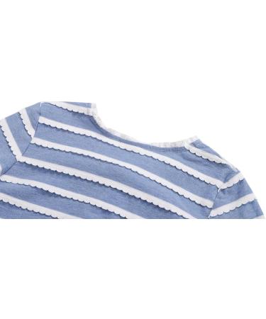Girls Long Sleeve Knitted Cotton Bolero Shrug - BONNY BILLY Kids Clothing 8-9 Years, Blue Stripe - Buy Online on GoSupps.com