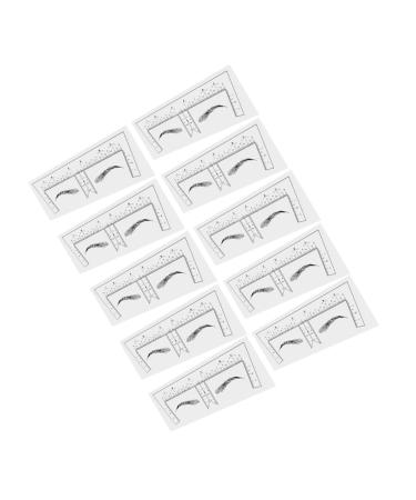 Mikinona Eyebrow Ruler 10pcs Eyebrow Design Ruler Transparent Ruler Eyebrow Guide Template Shape Disposable Measuring Ruler