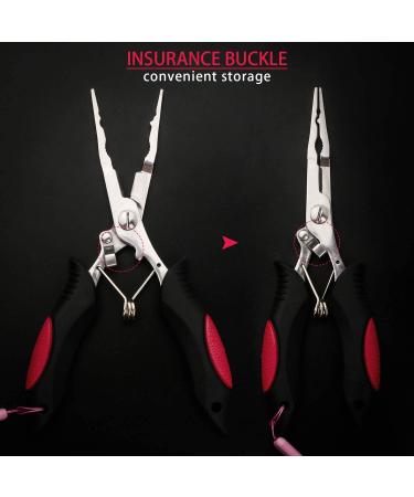 Hikary Long Nose Fishing Pliers - Stainless Steel Hook Remover & Braid Cutter - 8.8inches - Buy Online on GoSupps.com