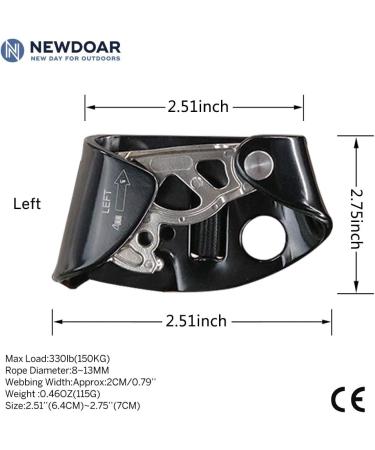 NewDoar Foot Ascender Riser - Left Black | Rock Climbing Mountaineering Equipment - Buy Online on GoSupps.com