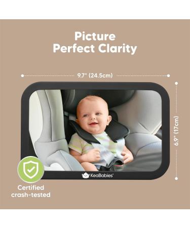 Baby Car Mirror - Safety Back Seat Infant Mirror - Shatterproof Wide View Baby Mirror (Matte Black) - Buy Online on GoSupps.com