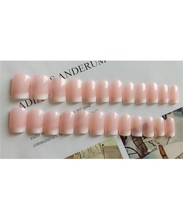 French Press on Nails Short Square White Acrylic False Nails - 24Pcs - Buy Online on GoSupps.com