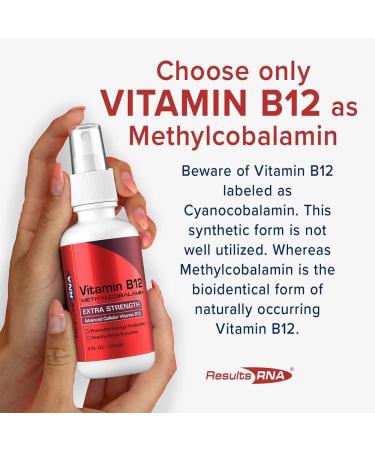 Results RNA Advanced Cellular Vitamin B12 Methylcobalamin Spray - Heart Health, Energy & Brain Function - Great Taste - 2 oz - Buy Online on GoSupps.com