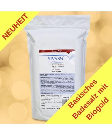 SIVASH Alkaline Bath Salt with Biogold - Rejuvenate with Baking Soda Sea Salt & Colloidal Gold | 1400g for Optimal Wellness - Buy Online on GoSupps.com