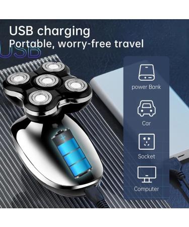 5 in 1 Electric Shaver for Men - Beard Trimmer Bald Head Razor & Nose Hair Trimmer with LCD Display - International Shipping - Buy Online on GoSupps.com