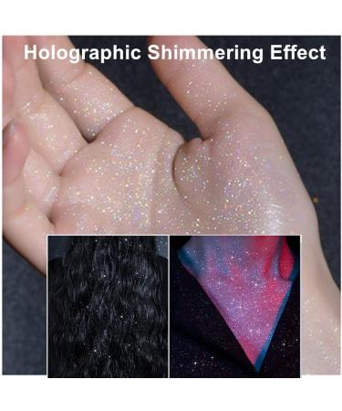 Mysense Silver Glitter Spray for Hair and Body - Waterproof Holographic Shimmer Hairspray for Christmas Halloween Rave Makeup - 2.11oz - Buy Online on GoSupps.com