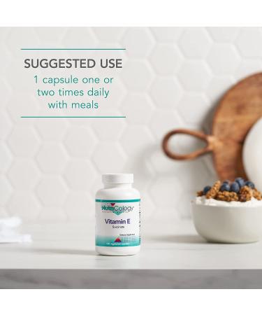 Nutricology Vitamin E Succinate - 100 Veggie Capsules for Antioxidant Support - Buy Online on GoSupps.com