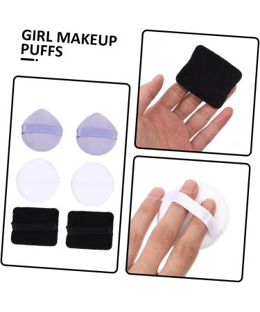  WOONEKY WOONEKY 6 Pieces Puff Puff Finger Puff Powder Puff For Body Powder Puff Cosmetic Essence Powder Eyes Cotton Small Puff - Buy Online on GoSupps.com