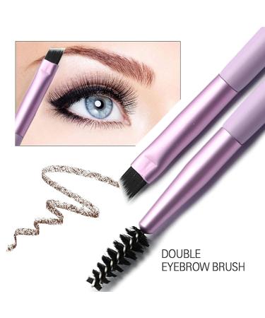 Double Sided Eyeshadow Brush Set - Purple Makeup Brushes for Blending Eyeshadow, Eyeliner & Eyebrow - Long Lasting & Flawless Look - Apply Better Makeup - Buy Online on GoSupps.com