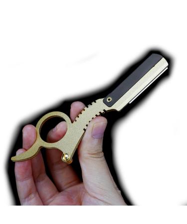 Gold Professional Barber Straight Edge Razor Haircut Beard Shaving Manual Depilation