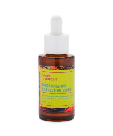 Good Molecules Discoloration Correcting Serum 30ml - Tranexamic Acid and Niacinamide for Dark Spots, Acne Scars, Sun Damage, Hyperpigmentation, and Age Spots - Fragrance Free, Vegan, and pH 5.5 1 Fl Oz (Pack of 1)
